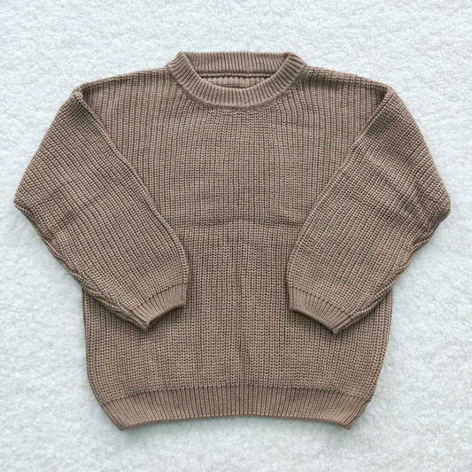 Baby Girls Khaki Color Fall Long Sleeve Sweaters