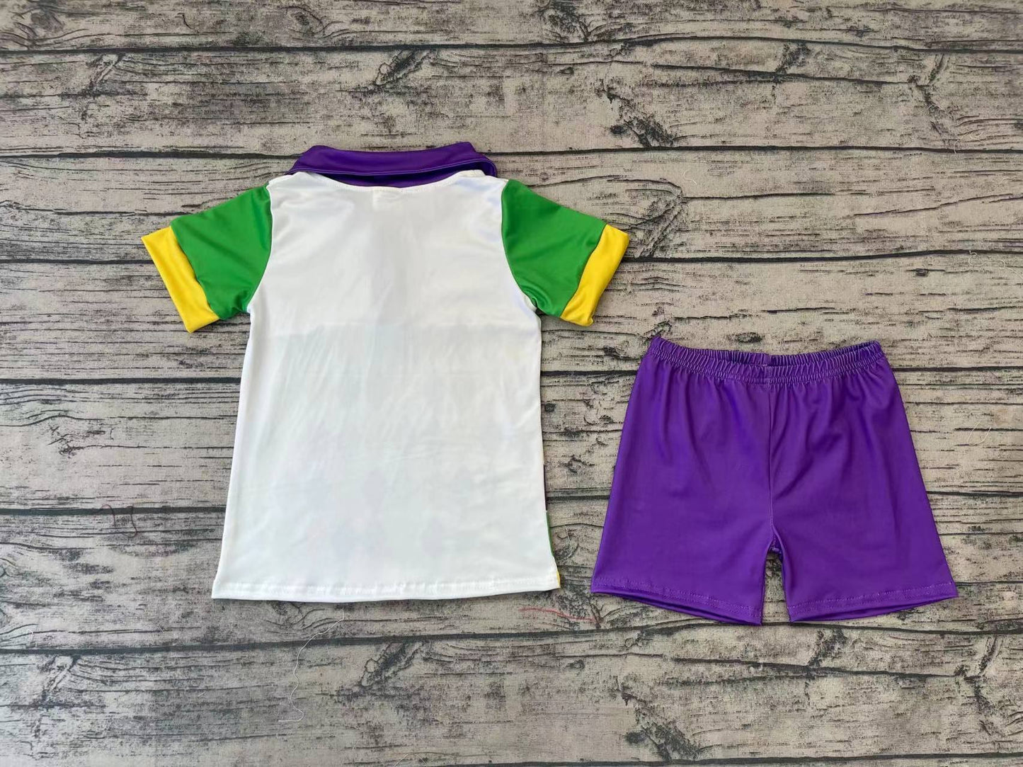 Baby Boys Mardi Gras Alligator Shirt Shorts Clothing Sets