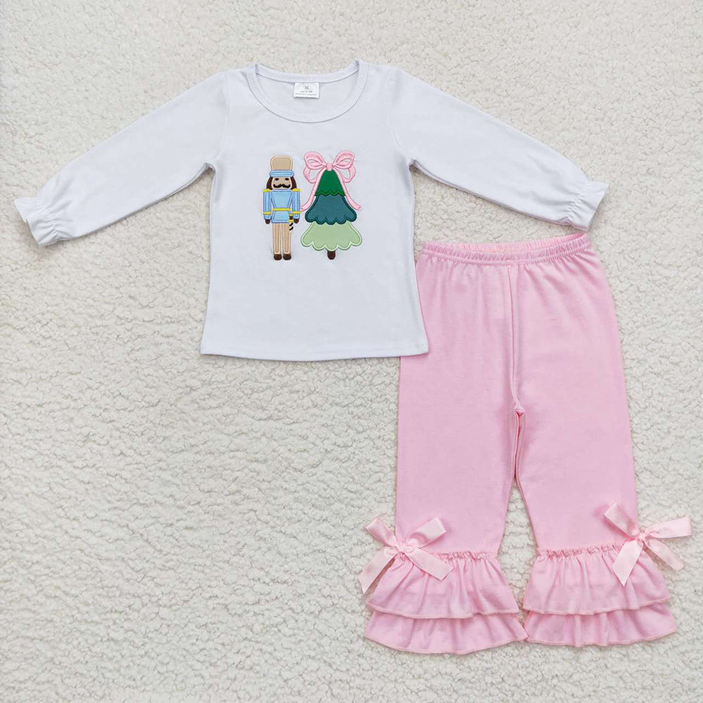 Baby Girls Christmas Soldier Shirt Ruffle Pants Clothing Sets