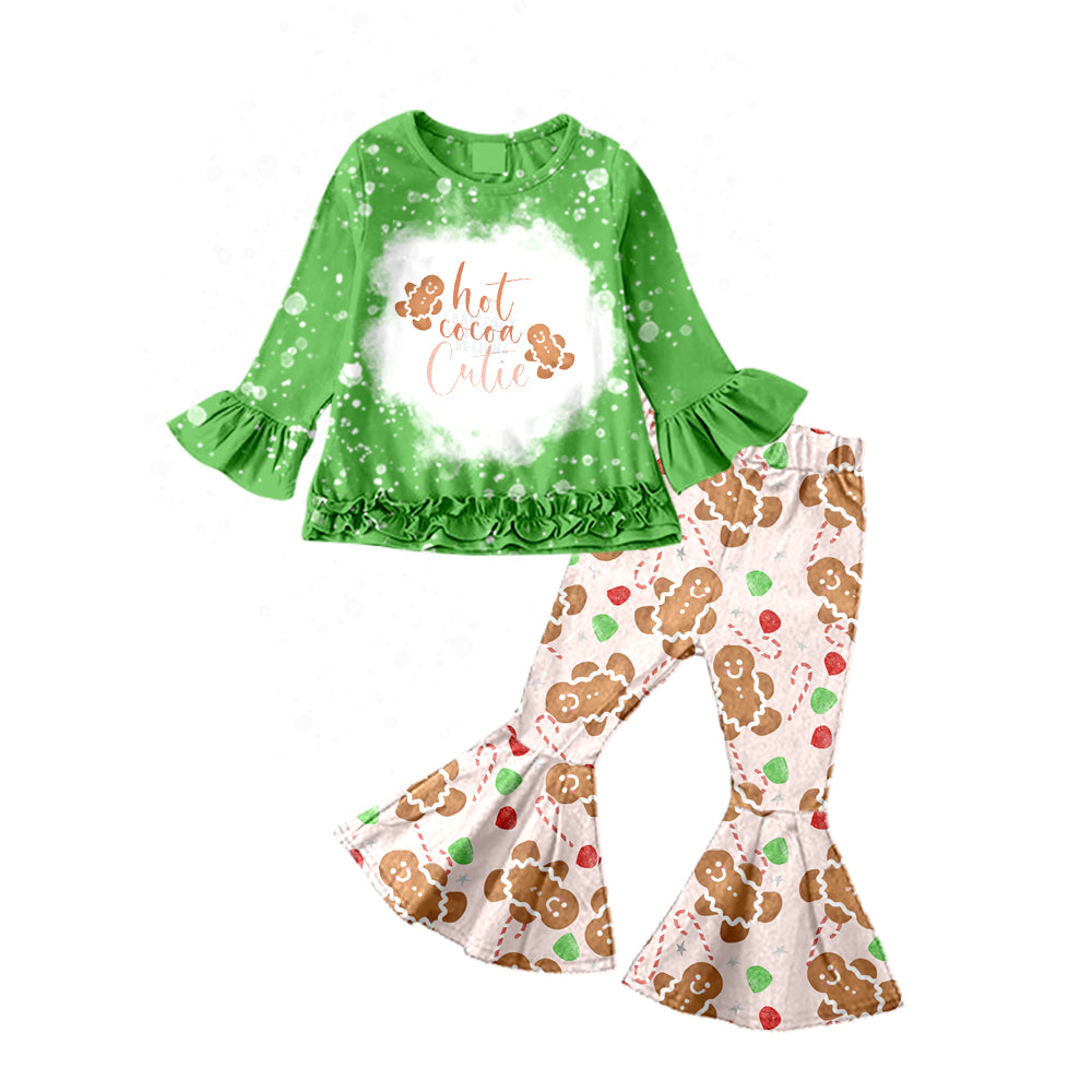 Baby Girls Tee Tops Gingerbread Pants Sets preorder(moq 5)