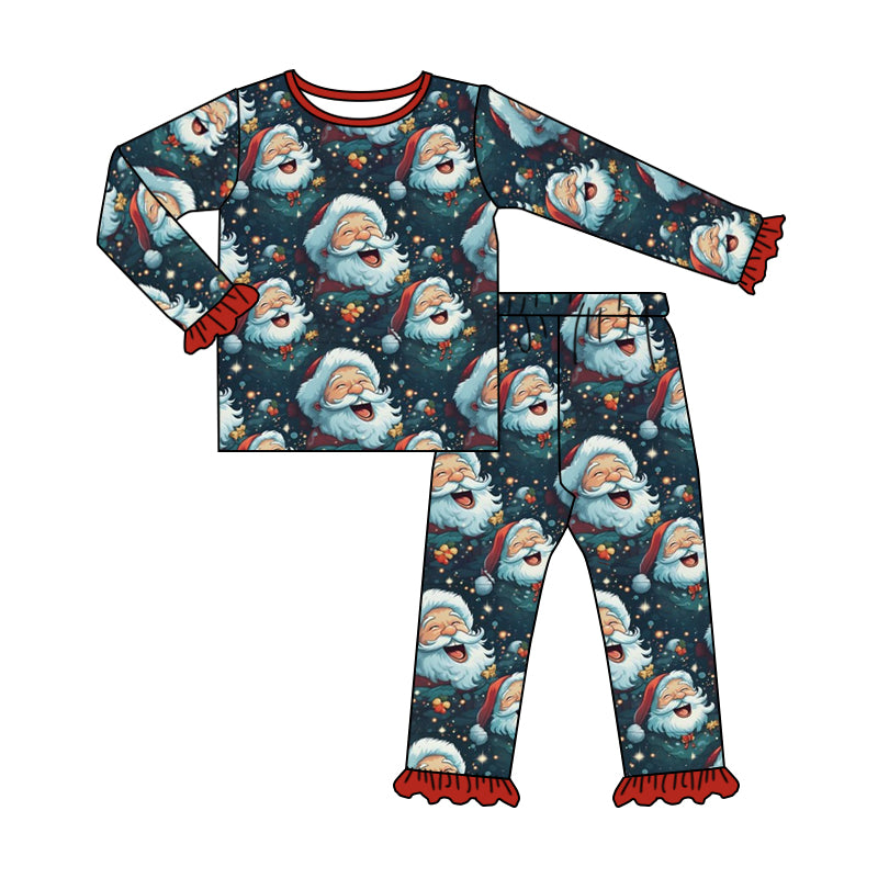 Baby Girls Christmas Santa Pajamas Clothing Sets preorder(moq 5)