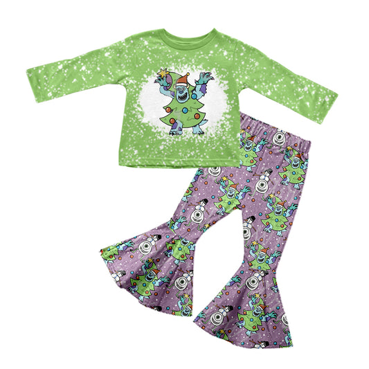 Baby Girls Christmas Monster Bell Pants Clothes Sets preorder(moq 5)