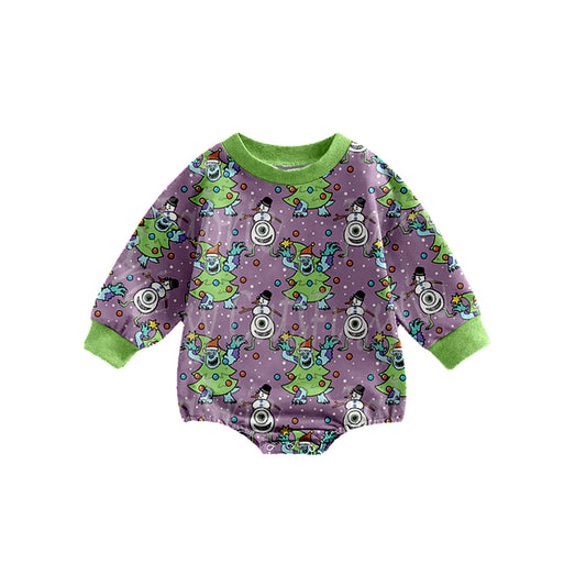 Baby Kids Christmas Monster Long Sleeve Rompers preorder(moq 5)