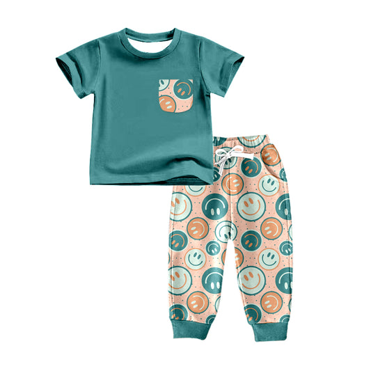 Baby Boys Smile Pocket Pants Clothes Sets preorder(moq 5)