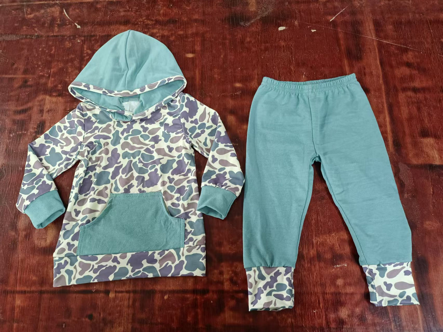 Baby Boys Camo Hooded Top Shirts Pants Clothes Sets preorder(MOQ 5)