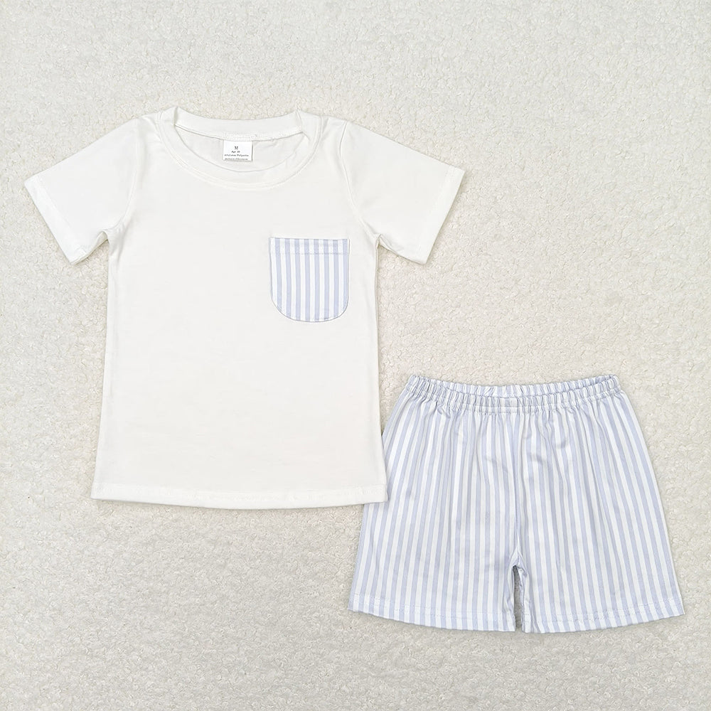 Baby Girls Boys Toddler White Stripes Sibling Rompers Clothes Sets