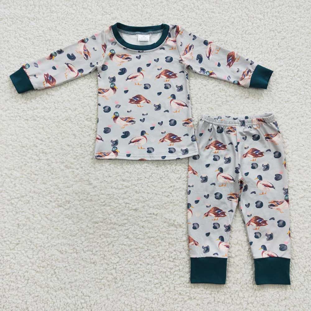 Baby Kids Fall Fishing Pajamas Clothes Sets