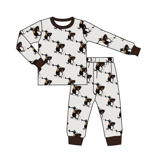 Baby Kids Rodeo Spring Fall Pajamas Clothes Sets preorder(moq 5)