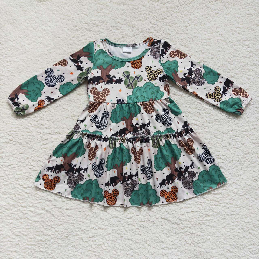 Baby Girls Animal Tree Knee Length Dresses