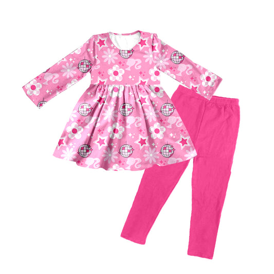 Baby Girls Doll Flowers Tunic Top Legging Clothes Sets preorder(moq 5)