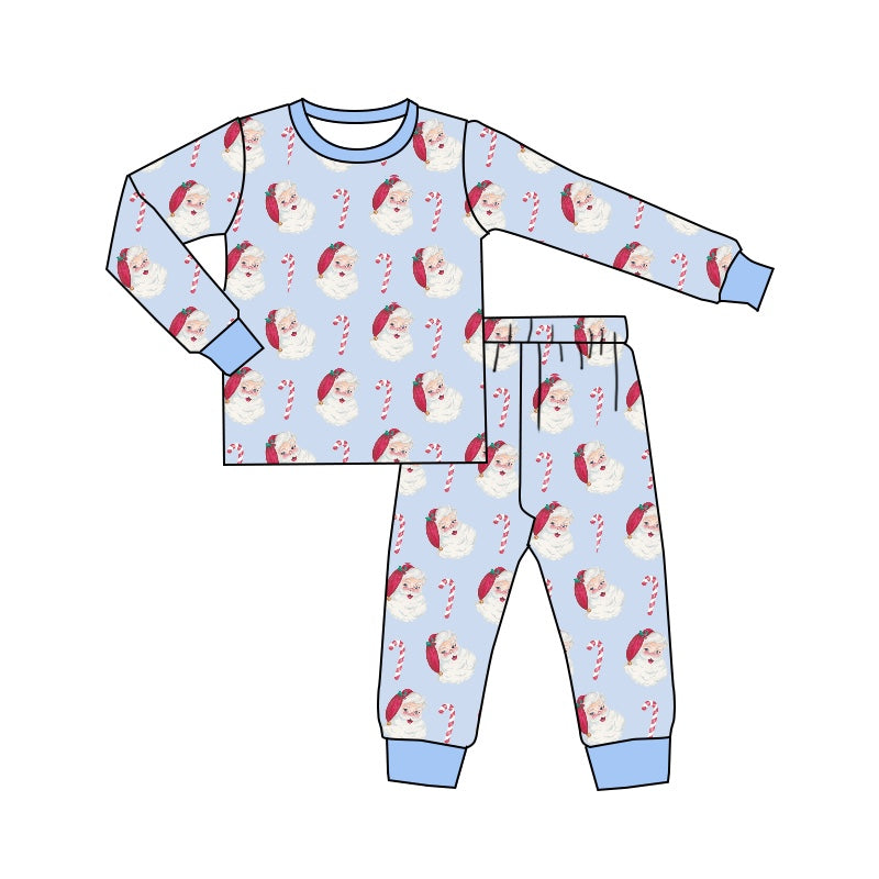 Baby Boys Christmas Santa Candy Cane Pants Pajamas Sets preorder(moq 5)