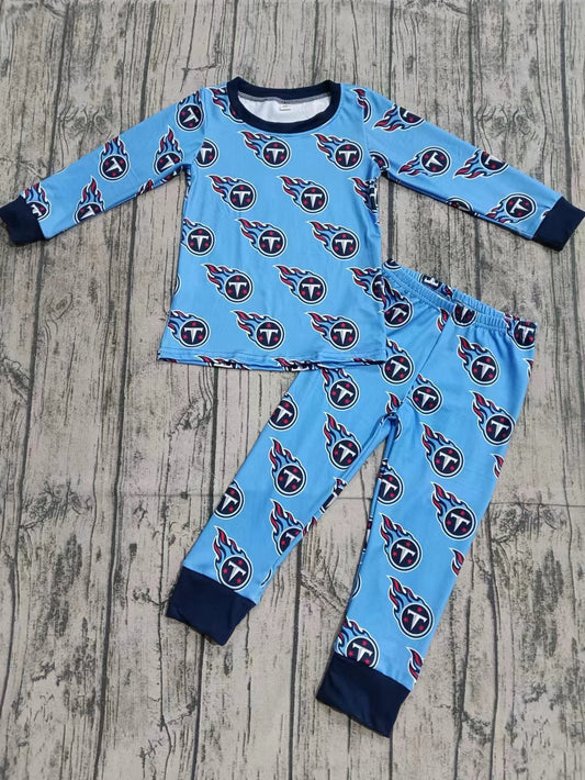 Baby Boys T Blue Team Top Pants Pajamas Clothes Sets preorder(MOQ 5)