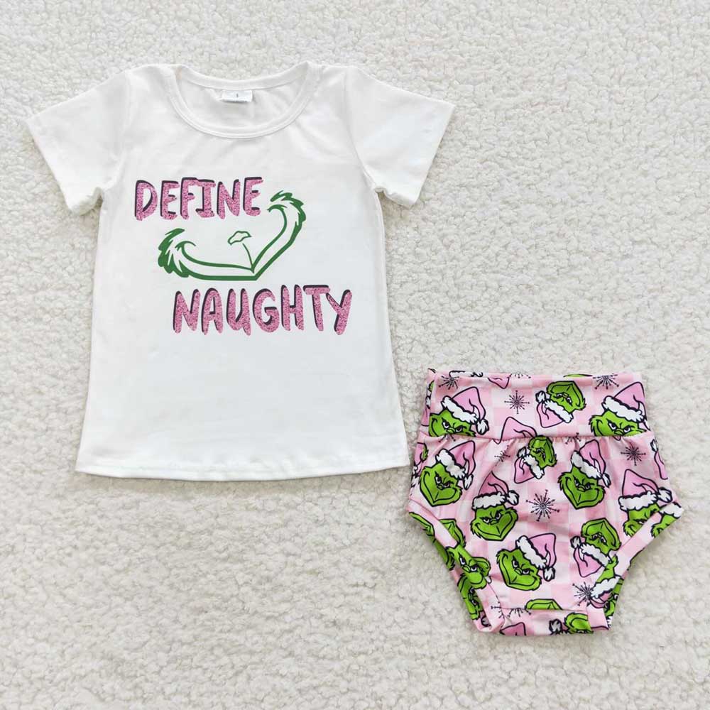 Baby Girls Christmas Frog Pink Bummie Sets