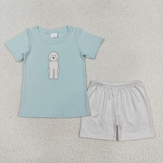Baby Boys Dog Short Sleeve Shirts Summer Shorts Clothes Sets