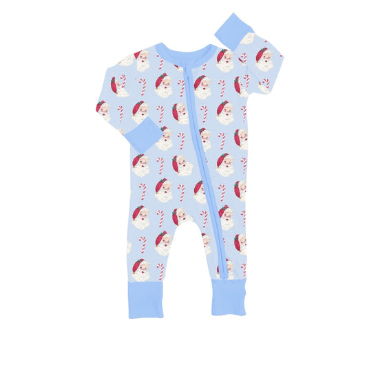 Baby Boys Christmas Santa Candy Cane Long Sleeve Rompers preorder(moq 5)