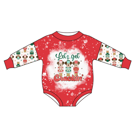 Baby Girls Christmas Cartoon Soldiers Long Sleeve Rompers preorder(moq 5)