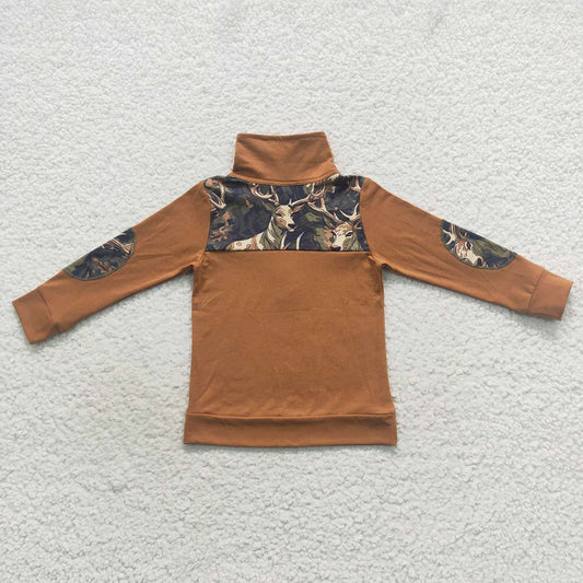 Baby Boys Hunting Camo Deer Long Sleeve Elbow Pullover Tee Shirt TopS