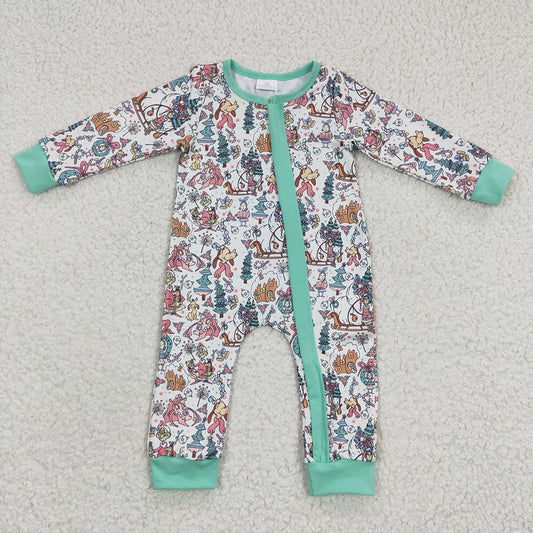 Baby Girls Christmas Little Digs Zip Rompers