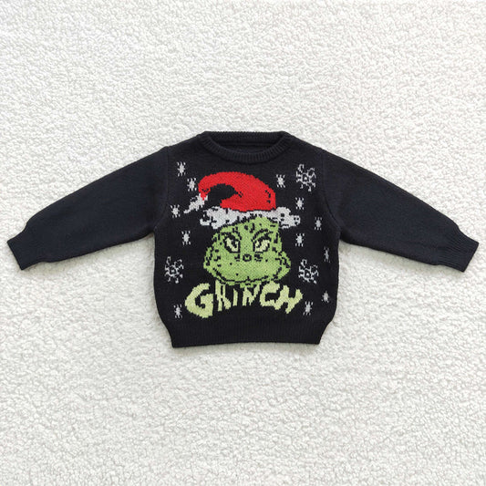Baby Children Christmas Black Frog Woolen Sweaters