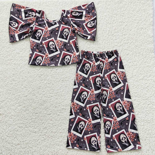 Baby Girls Halloween Calling Bell Bottom Pants Sets