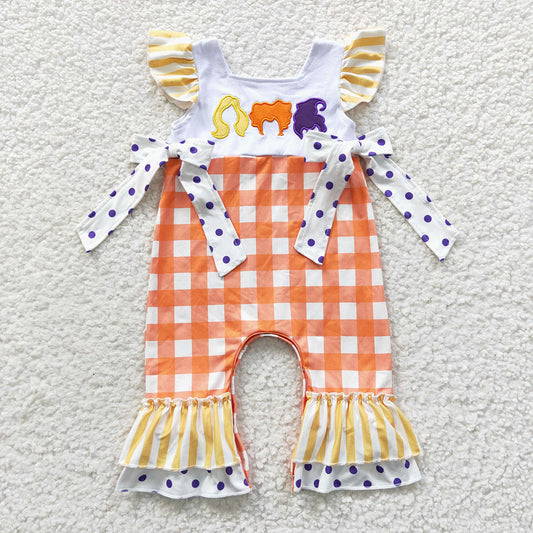 Baby Girls Halloween Sister Bows Rompers