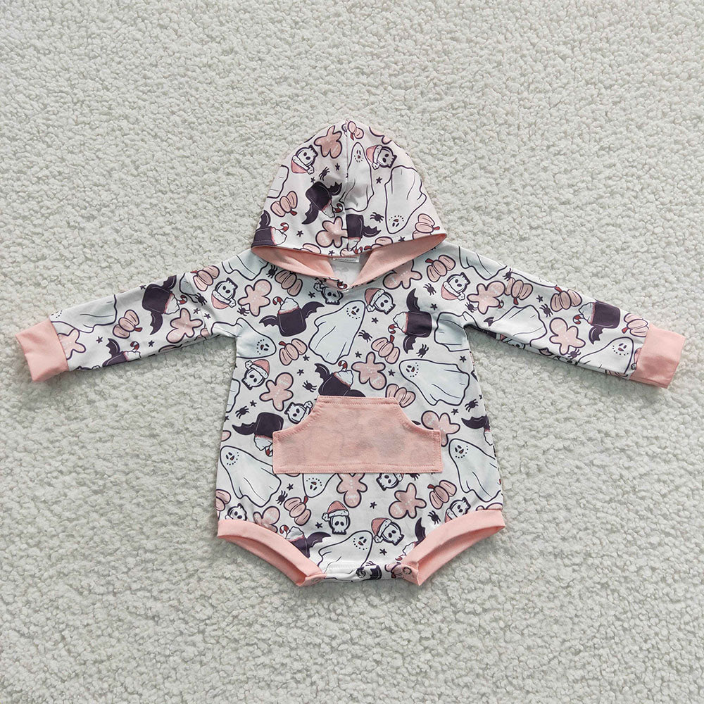 Baby Kids Fall Ghost Hooded Rompers