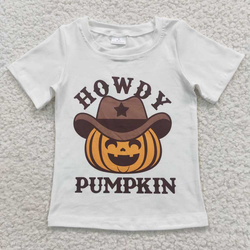 Baby Kids Howdy Pumpkin Tee Shirts Tops