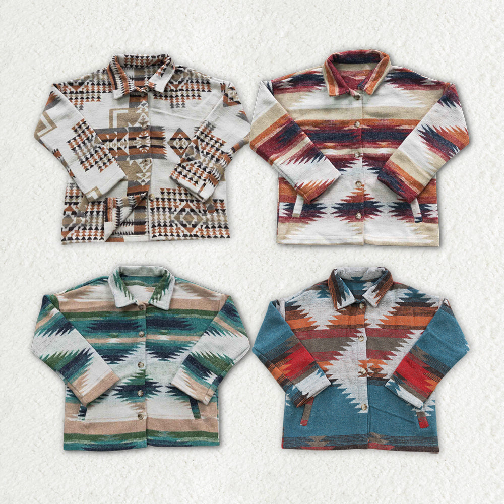 Baby Kids Western Aztec Sibling Jackets Cardigans