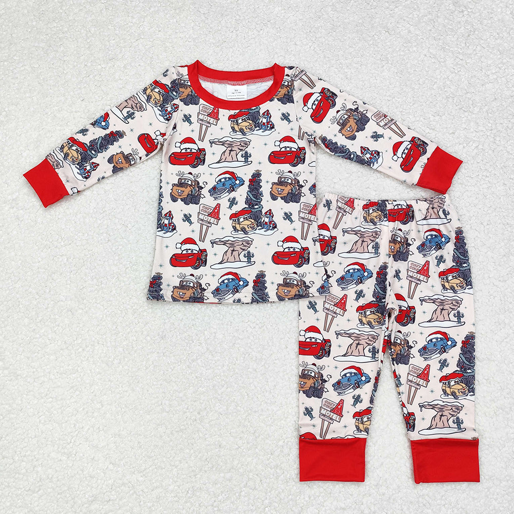 Baby Boys Christmas Cars Top Pants Pajamas Clothes Sets