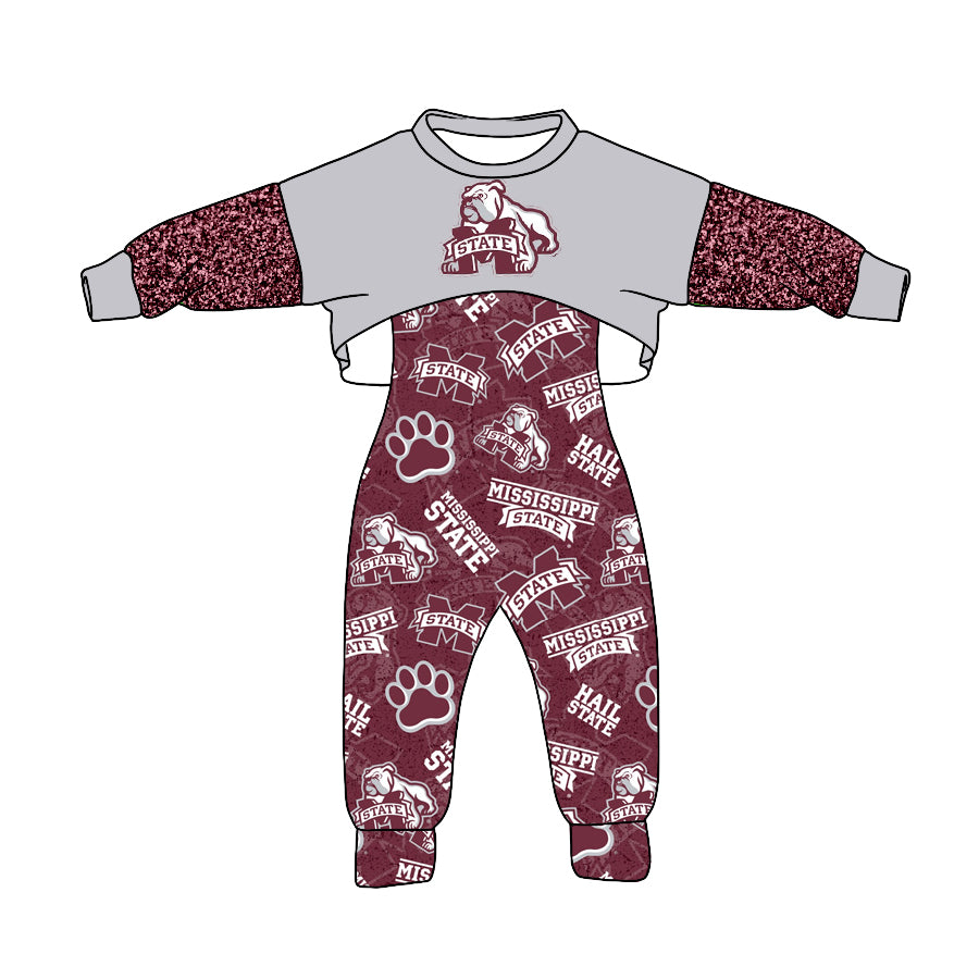 Baby Girls Team State Dog 2pcs Jumpsuits Clothes Sets Sets preorder(moq 5)