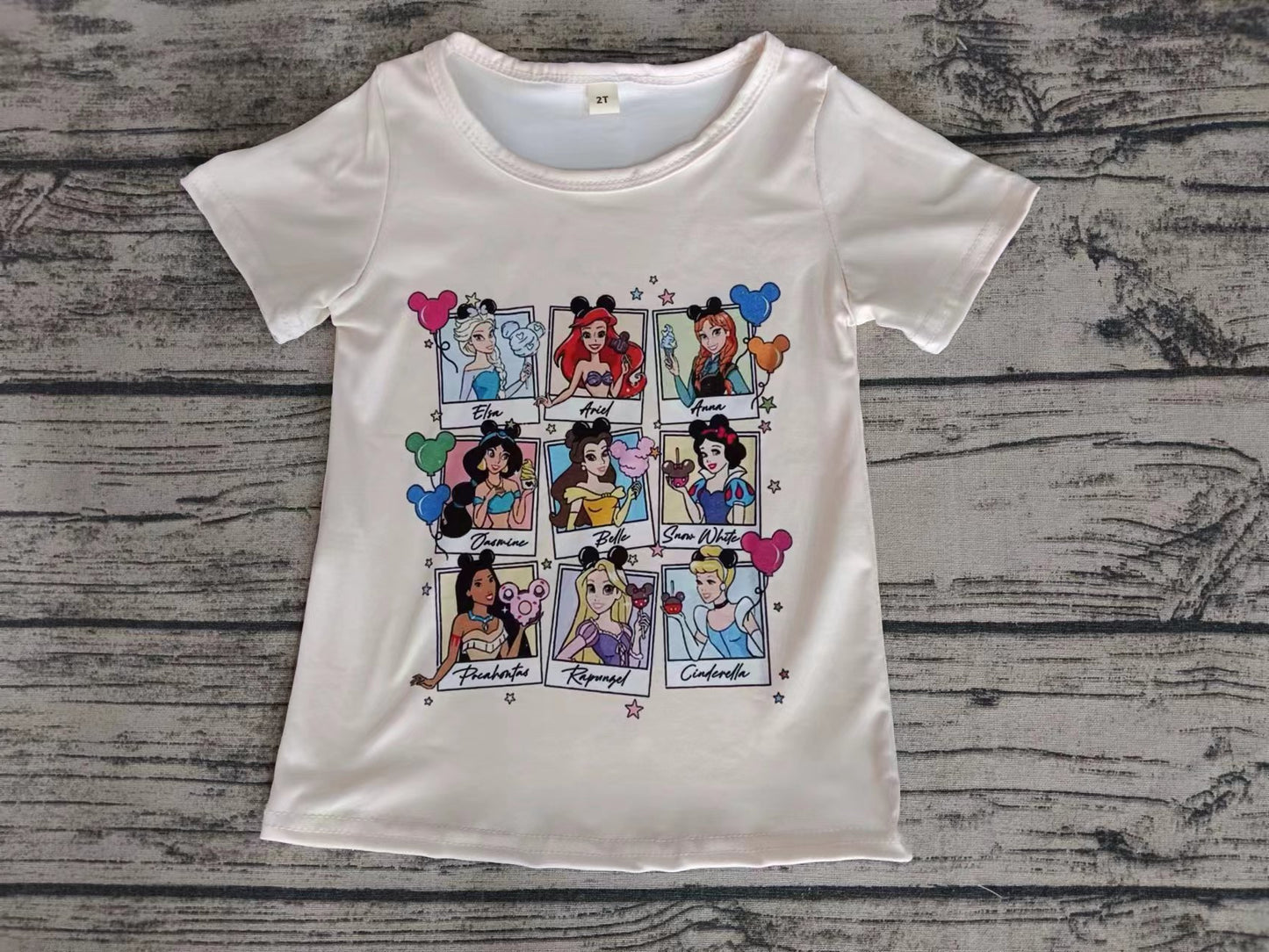 Baby Girls Princess Short Sleeve Tee Shirts Tops Preorder(moq 5)