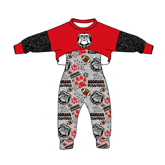 Baby Girls Team Red Dog 2pcs Jumpsuits Clothes Sets Sets preorder(moq 5)