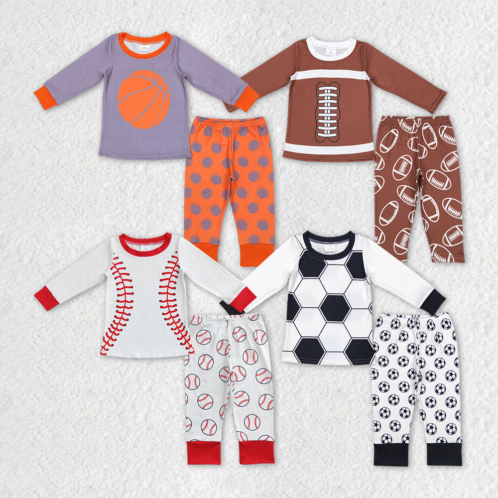 Baby Boys Balls Long Sleeve Top Pants Pajamas Jammies Clothes Sets