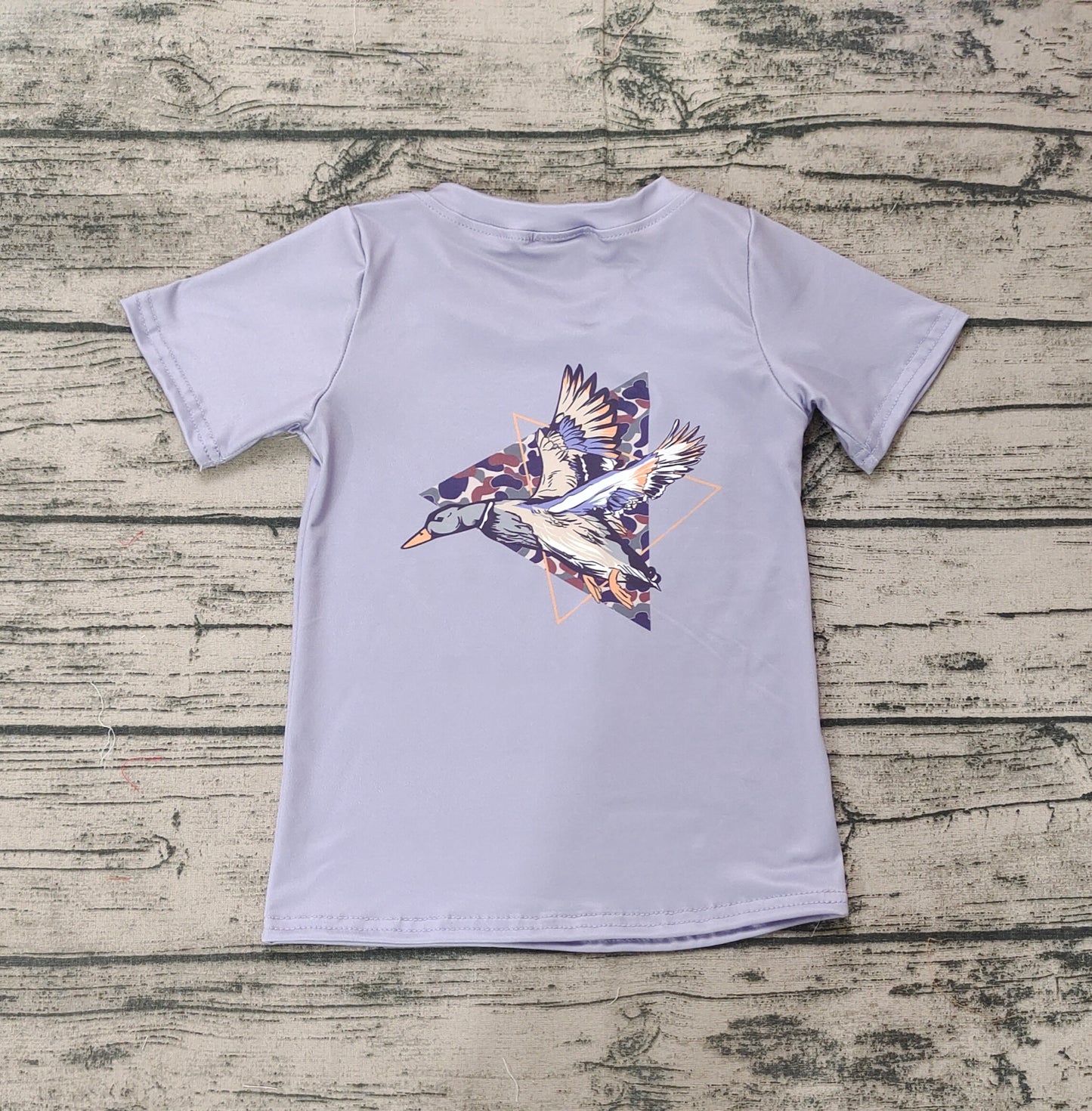 Baby Boys Grey Duck Camo Hunting Short Sleeve Tee Shirt Tops