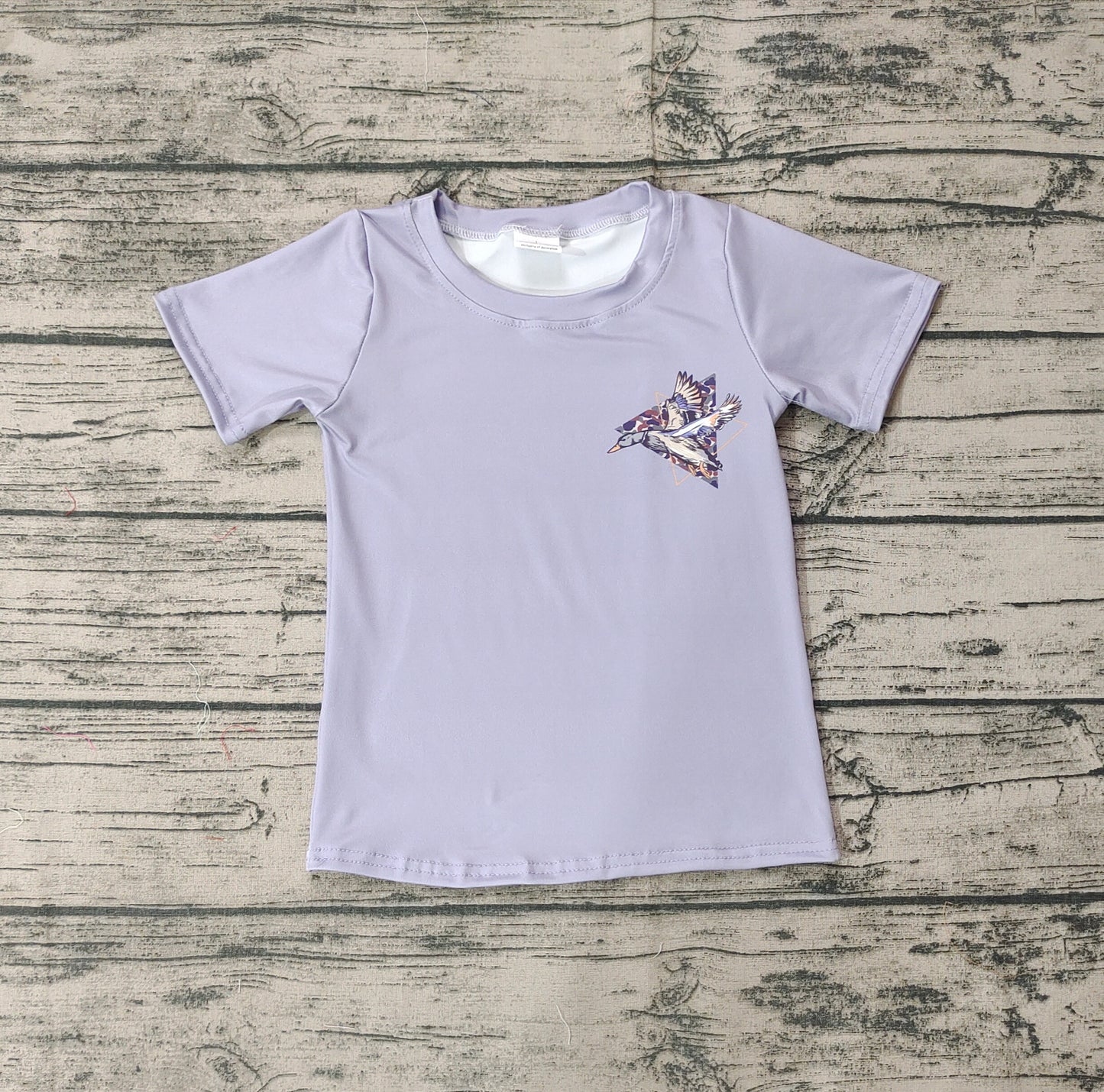 Baby Boys Grey Duck Camo Hunting Short Sleeve Tee Shirt Tops