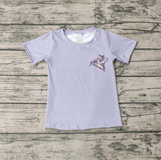 Baby Boys Grey Duck Camo Hunting Short Sleeve Tee Shirt Tops