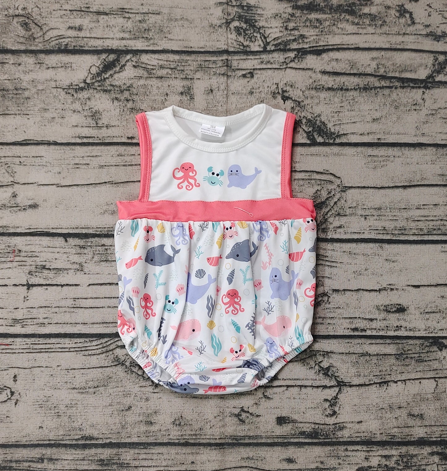 Baby Infant Boys Octopus Crab Sea Lion Rompers