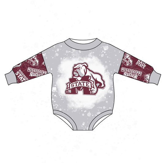 Baby Girls State Dog Team Long Sleeve Rompers preorder(moq 5)