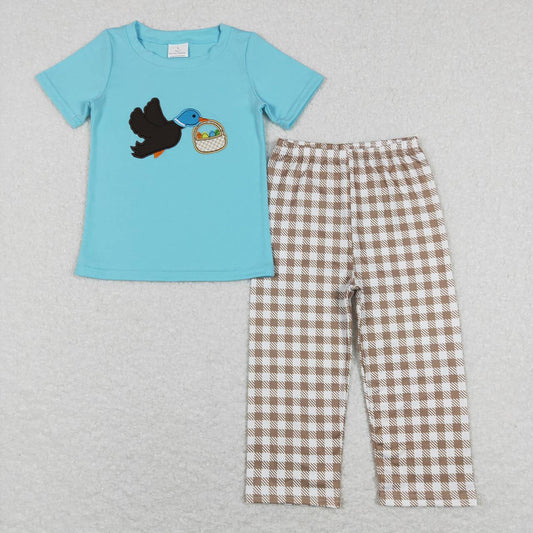 Baby Boys Easter Duck Eggs Top Bottom Pants Clothes Sets