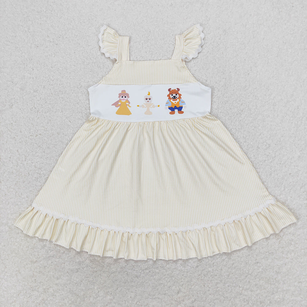 Baby Girls Flutter Sleeve Princess Beauty Knee Length Dresses