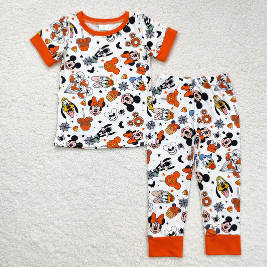 Baby Boys Halloween Mouse Short Sleeve Tee Shirt Pants Pajamas Clothes Sets