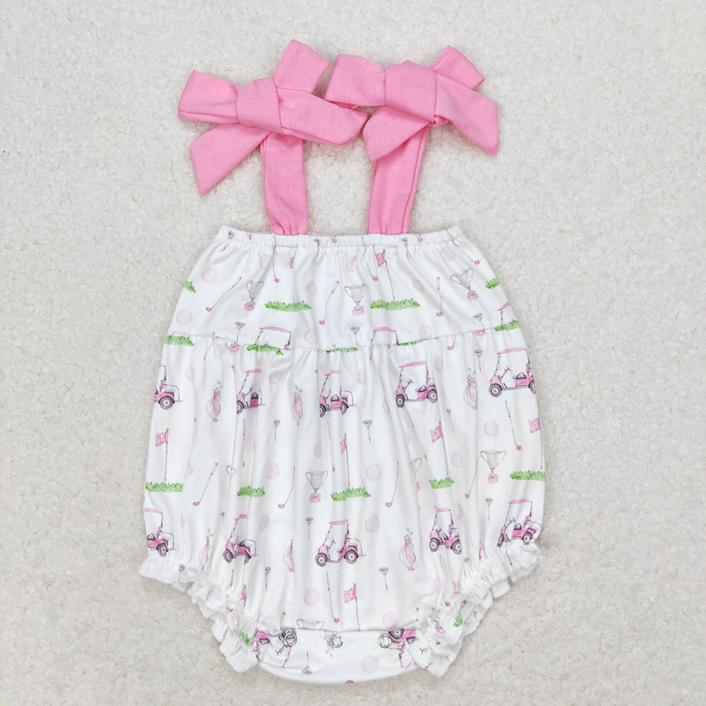 Baby Infant Girls Glof Pink Straps Rompers