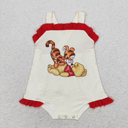 Baby Infant Girls Bear Tiger Straps Rompers