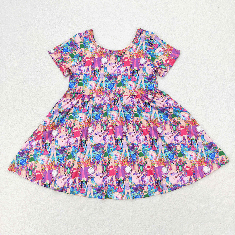 Baby Girls Colorful Singer Knee Length Dresses