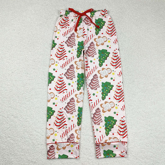 Adult Women Christmas Tree Cake Red Bottom Pants Pajamas