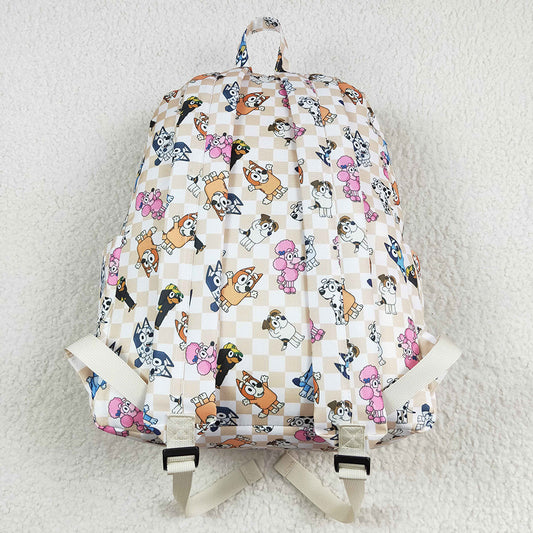 Baby Girls Dogs Checkered Backpack Back Bags