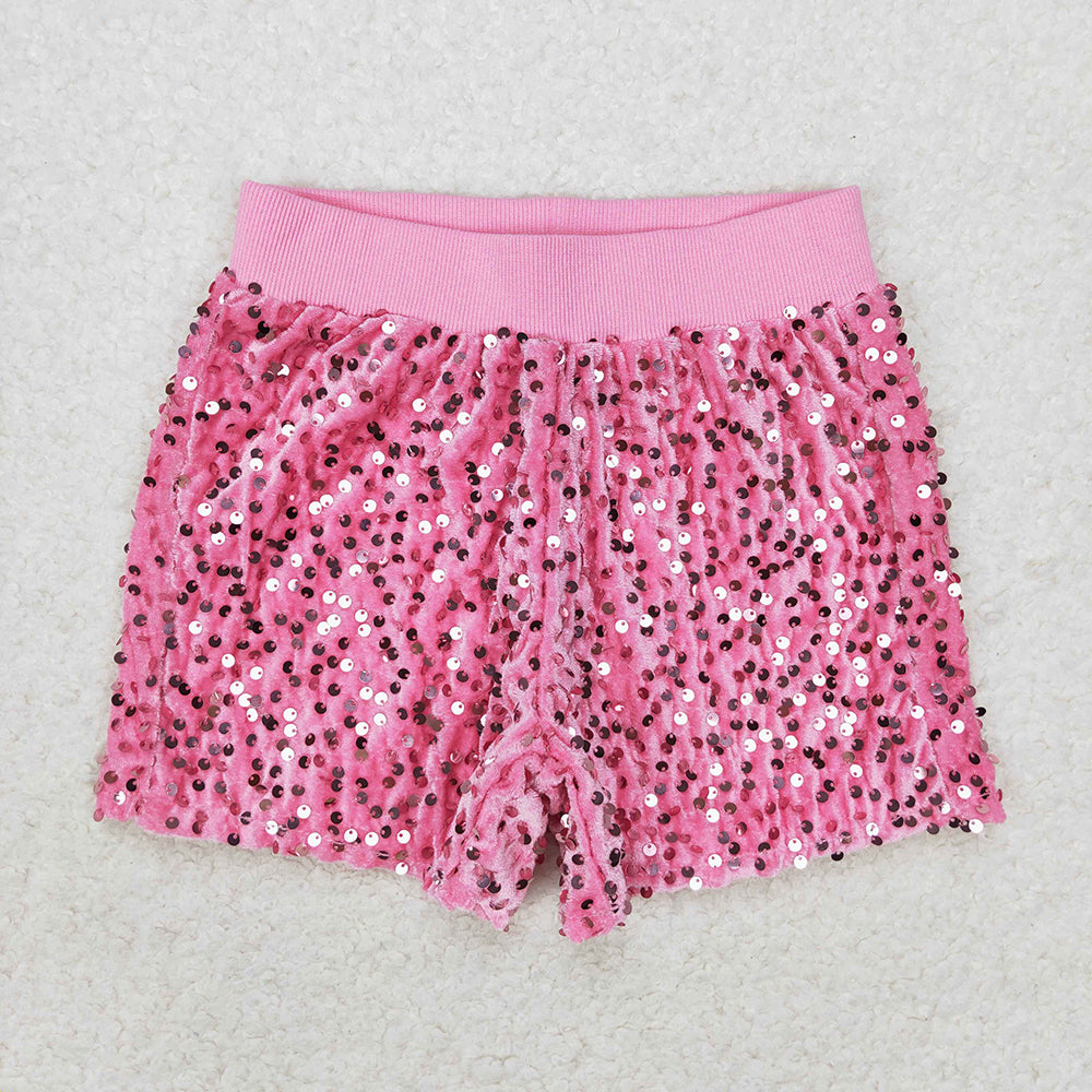Baby Girls Pink Sequin Summer Shorts