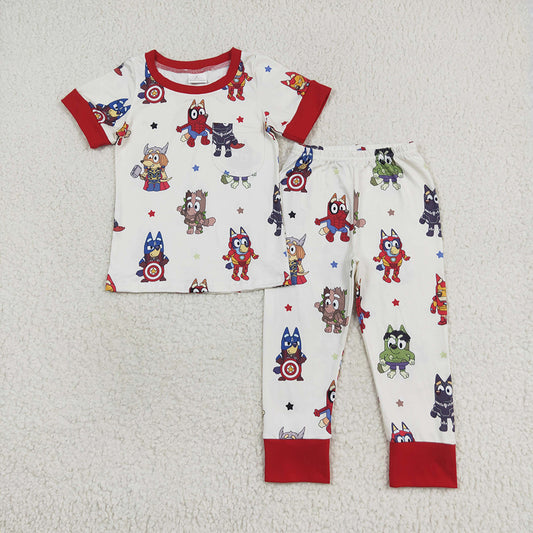 Baby Boys Dogs Hero Tops Pants Pajamas Clothes Sets