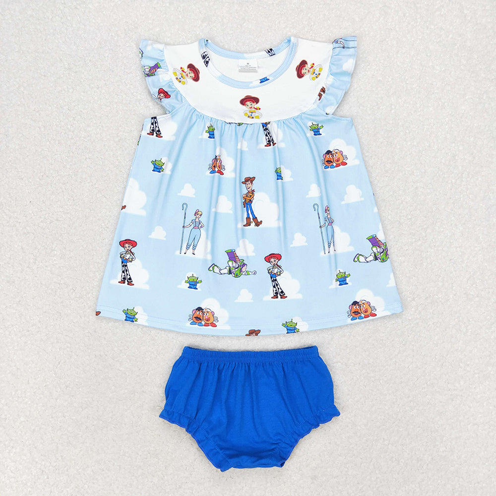 Baby Girls Toy Tunic Top Blue Bummies Clothes Sets