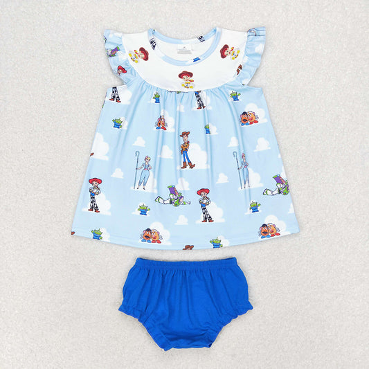 Baby Girls Toy Tunic Top Blue Bummies Clothes Sets